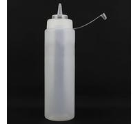 Ensemble de bouteilles compressibles de qualité alimentaire pour condiments parfaitement conçues pour le ketchup, la moutarde dans les environnements de cuisine et de restaurant (473,6 g)