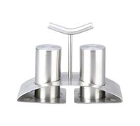 Ensemble de bouteilles d'assaisonnement de cuisine en acier inoxydable avec support pour poivrons et condiments