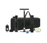 Ensemble de Bouteilles de plongée sous-Marine Respirateur De Plongée Portable Voyage Plongée en Mer Ensemble Complet D'équipement De Pompe De Rechange d'urgence(Zwart)