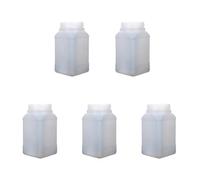 Ensemble de bouteilles de stockage avec large ouverture filetée, récipients à bouchon à vis translucides pour une utilisation organisée des échantillons Ensemble de bouteilles carrées à large avec à