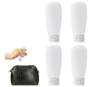 Ensemble de bouteilles de voyage - 4pcs 100 ml de contenants à l'épreuve de fuite rechargeables, bouteilles de compression portables, approuvé par la | Bouteilles cosmétiques vides pour le shampoo