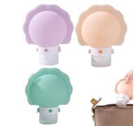 Ensemble de bouteilles de voyage en silicone, bouteilles compressibles rechargeables | Contenants en silicone sûrs de 3 pièces - Kits de conteneurs cosmétiques Bouteilles de voyage anti-fuite pour