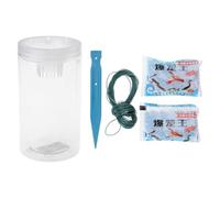 Ensemble de bouteilles pièges pour la pêche en plein air, bouteille d ' entrée à entonnoir transparent avec cordon vert, paquets inclus, 18 cm / 7, 1 pouces pour le placement d ' un étang, cordon vert
