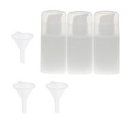 Ensemble De Bouteilles Vides Rechargeables De 30ml, Pompe À Lotion Sans Air, Bouteille Cosmétique, Distributeur De Shampoing Avec 3 Entonnoirs, 3 Pièces