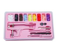 Ensemble De Boutons À Pression En Plastique, 9 Couleurs, Pince À Pression, Kit D'outils Et Conteneur De Rangement, Bouton En Résine T5, Bricolage, Couture, 100 Pièces