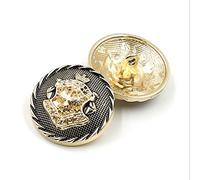 Ensemble de boutons de couture en métal de forme ronde, 10 pièces, for hommes et femmes, Blazer, manteau, uniforme, chemise, costume et veste.(Gold,15mm)