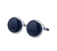 Ensemble de boutons de manchette et pince à cravate en caoutchouc bleu ciel étoilé pour homme et femme, taille unique, Métal, Pas de gemme