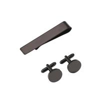 Ensemble de boutons de manchette et pince à cravate sophistiqués pour homme en acier inoxydable robuste pour les amateurs de mode, gentleman, accessoires d'événements formels, One Size, Comme décrit