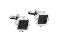 Ensemble de boutons de manchette hexagonaux et pince à cravate Motif ciel étoilé Pour homme, taille unique, Bois d'agar, Pas de gemme