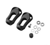 Ensemble de boutons en acrylique pour moulinets Daiwa modifiés - Poignée de rechange légère de 2,8 g avec blocage, roulements, vis et joints (36 × 21 mm, 10 noir)