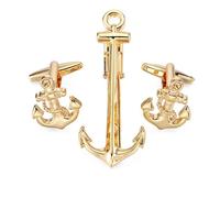 Ensemble de boutons manchette à pince cravate en cuivre émaillé, for chemise, d'affaires Pour Homme(Type 15)