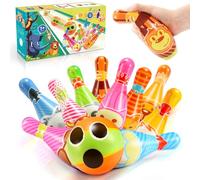 Ensemble de bowling pour enfants à partir de 2, 3, 4, 5, 6 ans, garçons et filles, jeter des canettes, jeux d'extérieur pour enfants à partir de 2, 3, 4, 5, 6 ans, jeux de jardin pour enfants, cadeaux