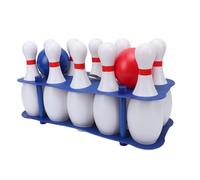 Ensemble de Bowling pour Enfants, Jeu de Bowling d'intérieur en PP avec 10 Quilles en Plastique, 2 Supports de Rangement Légers pour Balles, 29 X 52 Cm, Jouets de pour Tout-Petits, Jeux