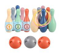 Ensemble De Bowling Pour - Kit De Quilles De Bowling Lumineuses, Jeu D'activité Avec Balles Légères, Jouet De Sport Éducatif Pour Développer Les Compétences Avec JeuDe Lancer D'anneaux, Jeu D