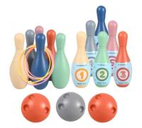 Ensemble De Bowling Pour Tout-petits - Kit De Quilles Coloré Pour Jeunes, Divertissement Sportif Interactif En Intérieur | Jouets Portables De Célébration D'anniversaire, Comprenant Douze Broches, Tro