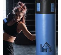 Ensemble de Boxe Gonflable HOMCOM avec Gants, Sac de Frappe à 3 Couches avec Sac de Transport, Bleu