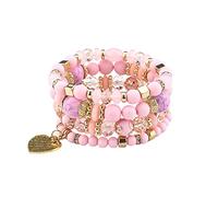 Ensemble de bracelets à perles empilables pour homme et femme - Multicolore, taille unique, Cristal, Pas de gemme
