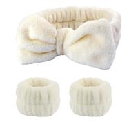 Ensemble de bracelets absorbants et imperméables pour le lavage du visage - Accessoires pour cheveux (A)