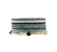 Ensemble de bracelets de perles colorés bohèmes, bracelets extensibles à empiler tendance, esthétiques, bijoux d'anniversaire et de vacances, cadeaux pour femme, Large, Alliage, Perle