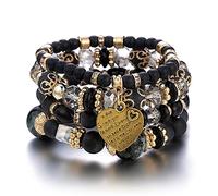 Ensemble de bracelets empilables en perles pour homme et femme - Style folk bohème - Cadeau idéal pour tous les jours - Symbole de la liberté, de la paix et de la beauté