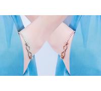 Ensemble de bracelets et boucles d oreilles avec cristaux Swarovski® : Boîte cadeau Argent et rose doré/ 2