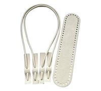 Ensemble de bracelets modernes en cuir synthétique avec cordes réglables et plaque de base pour accessoires créatifs, beige, One Size