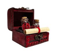 Ensemble de bracelets pour elle et lui - Cordon du destin rouge avec rouleau de légende dans le coffre au trésor | Cadeau romantique pour couple, anniversaire, mariage, Saint-Valentin, petit ami