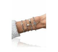 Ensemble de bracelets superposés flocon de neige, quatre pièces réglables, empilables, élégants, Style hivernal, bijoux à la mode, cadeau pour elle