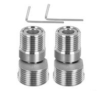 Ensemble de bras de douche, 2 pieds incurvés inclinés réglables à 360° pour extensions de tête, raccords polis, adaptateurs pour un placement parfait de la pulvérisation (style court)