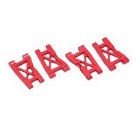 Ensemble de Bras de Suspension Avant et Arrière en Métal, Pièces de Mise à Niveau de Voiture RC pour Voiture Télécommandée TRAXXAS Latrax Teton 1/18(Rouge)