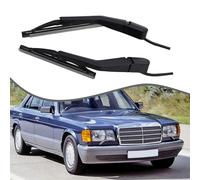 Ensemble de bras d'essuie-glace avant droit + gauche pour Mercedes-Benz W126 (1981-1991), compatible avec OEM A126 820 4544 & A126 820 4644, plastique, noir