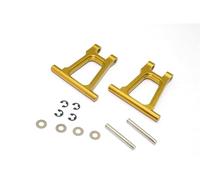 Ensemble de bras supérieur arrière en aluminium pour Tamiya TT-01 1/10 - Noir doré