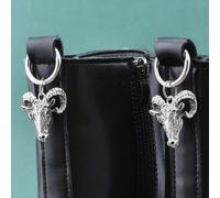Ensemble de breloques de botte en tête de bélier argentée, accessoires de pendentifs de chaussures gothiques punk - breloques de décoration de chaussures en alliage de zinc pour bottes, sacs et porte-