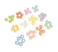 Ensemble de Breloques en Forme de Fleur en Résine Colorée, pour Bijoux et Artisanat Faits à la Main, Embellissements Légers pour la Décoration DIY, 60 Pièces