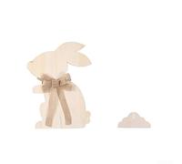 Ensemble de bricolage en bois pour fête de Pâques comprenant un lapin ludique et un poulet pour égayer votre décoration de vacances (ensemble lapin de Pâques)