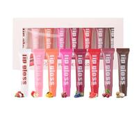 Ensemble de brillants à lèvres- 8X huile pour les lèvresaromatisée auxfruits | Huile à lèvresaromatisée auxfruits, brillant à lèvrestransparent auxsaveurs fruitées assorties, réparatrice longue