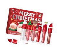 Ensemble de brillants à lèvres de Noël avec formules hydratantes et nuances multiples pour les fêtes de fin d'année et un usage quotidien