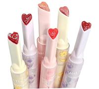 Ensemble de brillants à lèvres en forme de cœur, rouge à lèvres en gelée hydratant nourrissant longue durée pour femmes/6 pièces