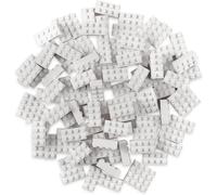 Ensemble De Briques Classiques Classic Briks - Compatible Avec Toutes Les Grandes Marques - 2 X 4 Tenons - Blanc - 96 Pièces