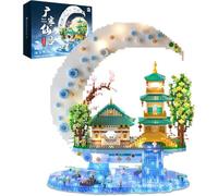 Ensemble de Briques de Construction « Palais de la Lune Chinois », 3060 PCS MOC Jeu de Montage Mythologique pour Adultes & Enfants, Modèle Architectural Traditionnel, Cadeau DIY et Décoration