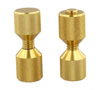 Ensemble de broches à bride à double trou fabriqué à partir d'aluminium 6061 trempé avec dégradé de 118 trous pour un meilleur alignement des tuyaux sur des brides de 68 kg (doré)