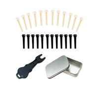 Ensemble de broches et de selles de pont de guitare acoustique comprenant un ensemble d ' outils de retrait de métal adapté à une installation améliorée de broches de pont de guitare à résonance de