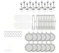 Ensemble de broches pour cadre photo avec accents de perles, matériaux faits à la main, parfaits pour les souvenirs de famille et les cadeaux de des diplômes