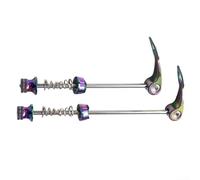 Ensemble de brochettes à dégagement rapide avec verrouillage de sécurité pour roues avant 100 mm arrière 135 mm QR 9 mm Matériau en alliage d'aluminium (route)