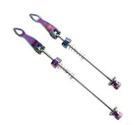 Ensemble de brochettes à dégagement rapide en alliage d'aluminium pour route, VTT, vélo, 9 mm QR avant 100 mm arrière 130 mm/135 mm, pour paire de brochettes de roue de sécurité arc-en-ciel (route)