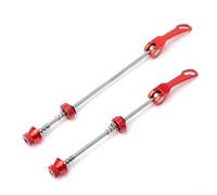 Ensemble de brochettes à dégagement rapide pour vélo, tiges d'essieu avant et arrière en acier chromé avec levier de sécurité, 100 mm et 135 mm de longueur, noir (couple rouge)