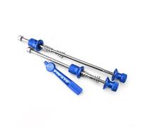Ensemble de brochettes antivol pour vélo avant et arrière, axe à dégagement rapide pour route de montagne pour vélo, écrou en alliage d'aluminium avec sifflet de chaîne porte-clés (bleu)