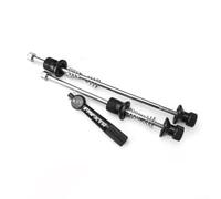 Ensemble de brochettes antivol pour vélo avant et arrière, axe à dégagement rapide pour route de montagne pour vélo, écrou en alliage d'aluminium avec sifflet de chaîne porte-clés (noir)