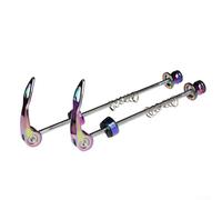 Ensemble de brochettes de verrouillage sécurisé à dégagement rapide pour roues de vélo avant 100 mm arrière 130 mm en alliage d'aluminium adaptées pour les vélos de route (route)