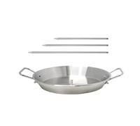 Ensemble de brochettes verticales à base ronde, 3 pointes en acier inoxydable pour griller en plein air, même la cuisson, rétention de, à broche en acier inoxydable
